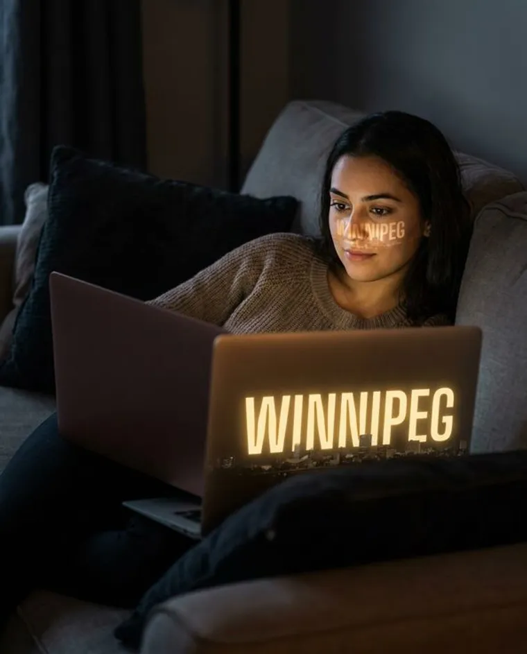 exploring Winnipeg online at night